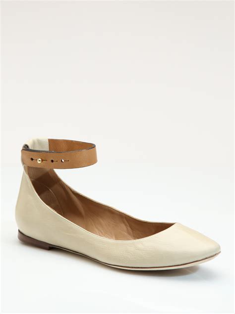 chloe ballet flats with straps.